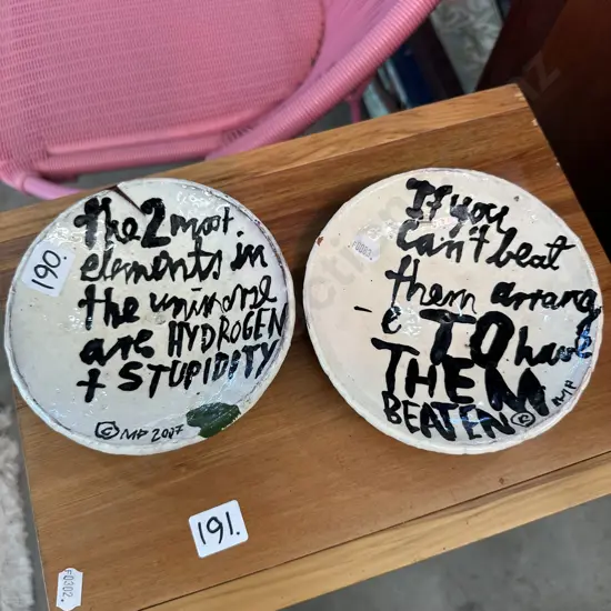 2 Martin Popplewell dishes 135mm