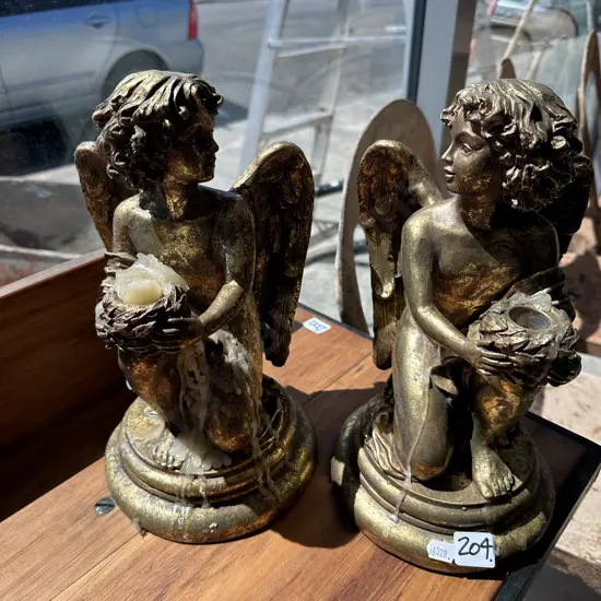 Pr decorative cherub candle sticks  (Relisted)