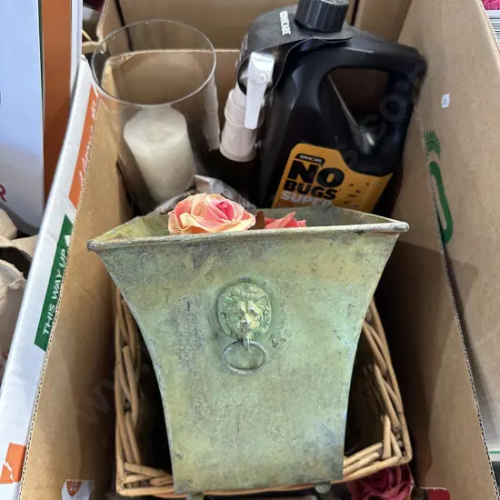 Vintage planter and bug away etc