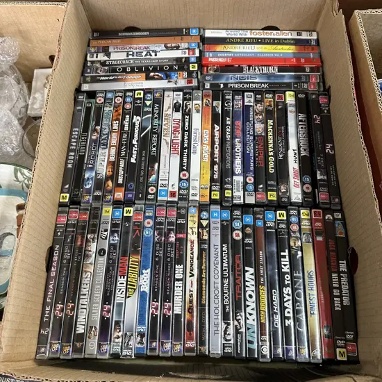 Box of Dvd movies