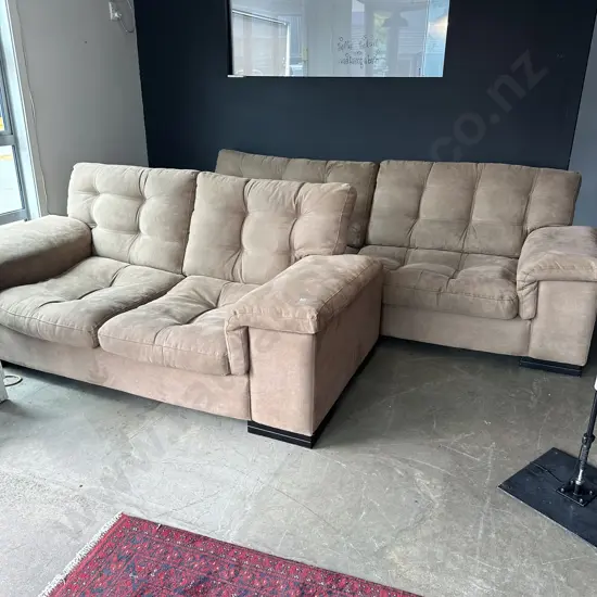 Large Carlton Macrohide lounge suite cost $6799 (needs a clean)