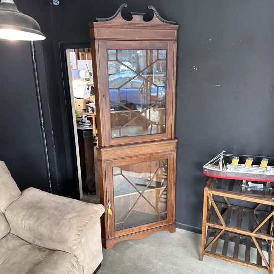 Sheraton Revival 2 Tier corner cabinet
