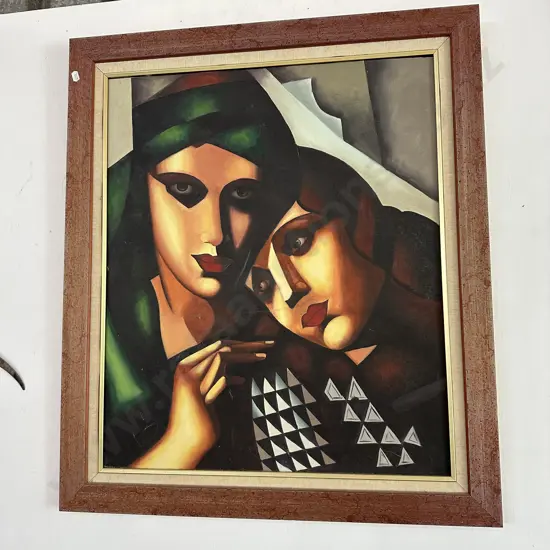 Art Deco oil painting