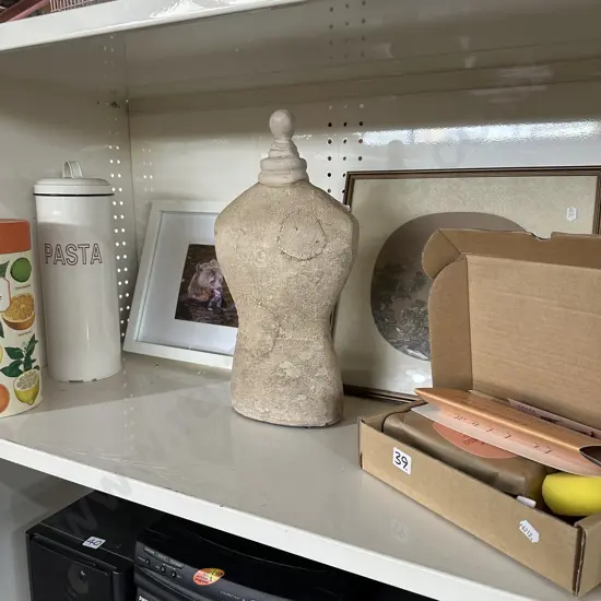 Shelf lot asst. plus new pottery kit