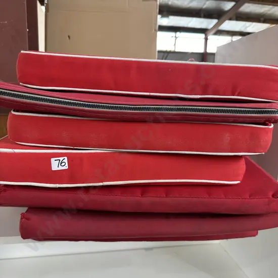 Red outdoor cushions