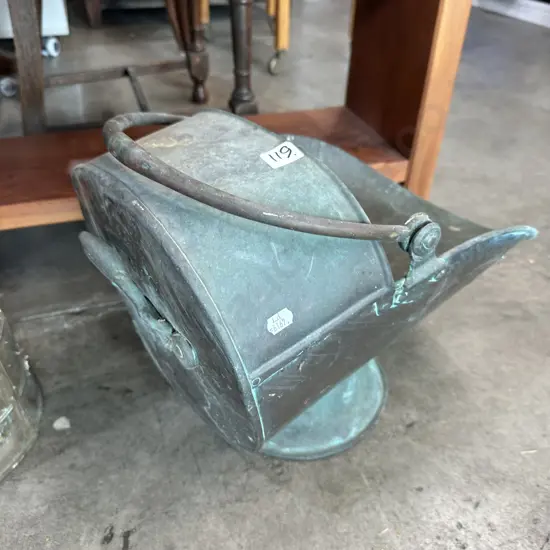 Copper coal scuttle