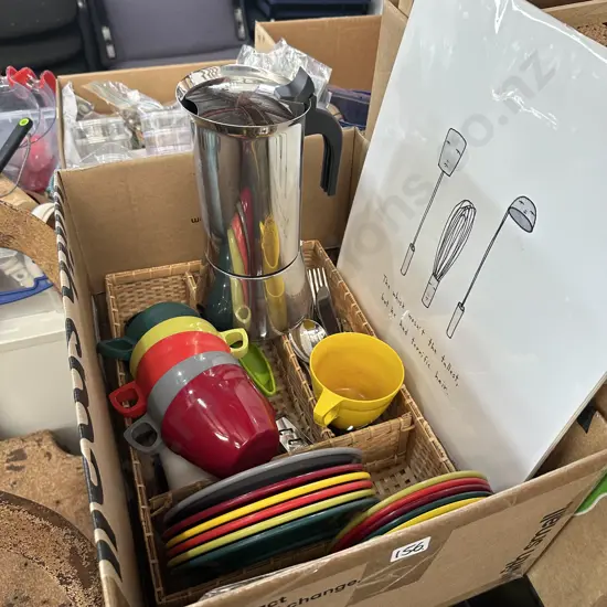 Coffee perk, cutlery etc