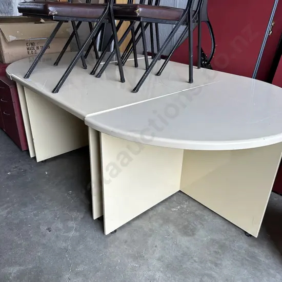 Large board table and vintage chairs