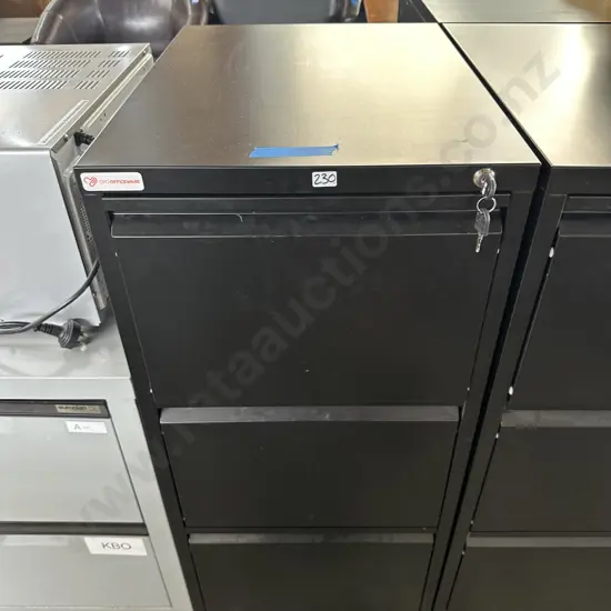 File cabinet with keys