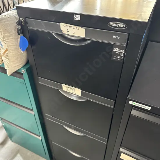 File cabinet with keys