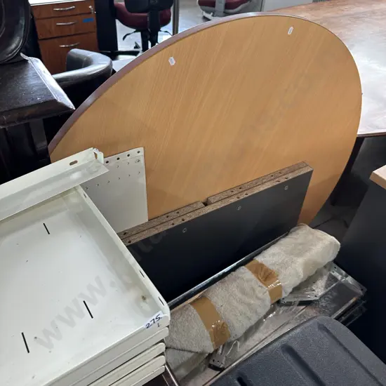 Metal shelf sets x 2 plus table