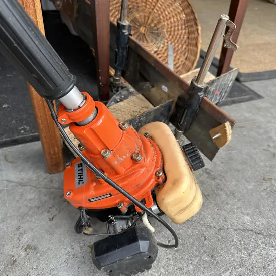 Stilh trimmer and mitre box