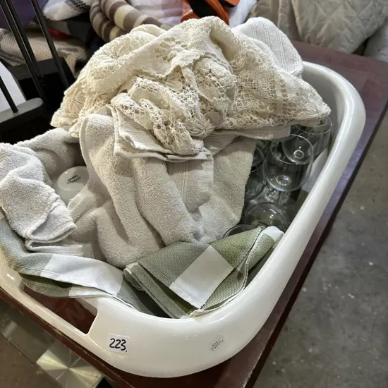 Wash basket and contents