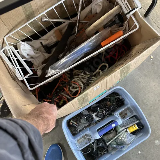 Large lot tools and hardware etc