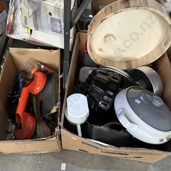 2 box kitcheware and tools