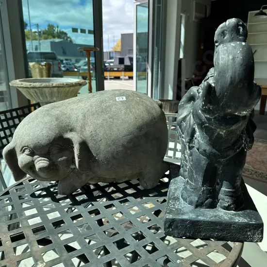 Terracotta Pig Plus an  Elephant (light)