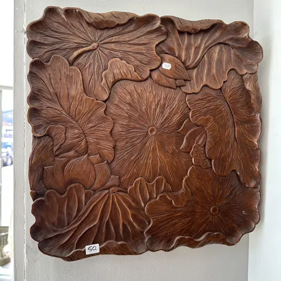 Wooden carved wall art