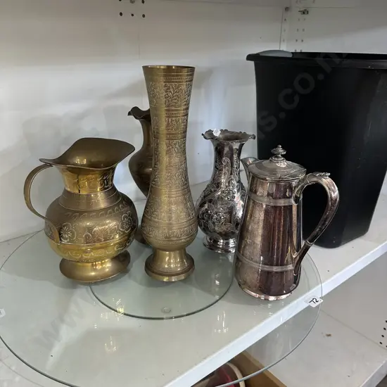 Metalware, lazy sally and bin