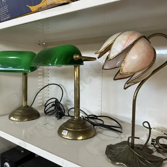 3 x desk lamps