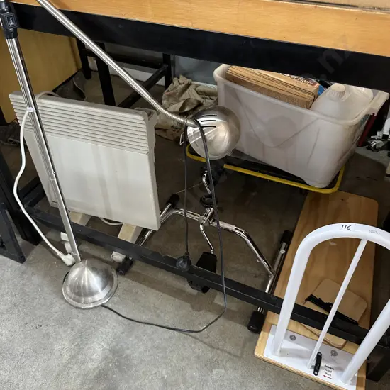 Lamp, heater, pedal machine and safety bar