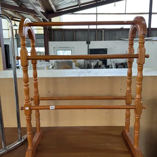 Wooden towel rail