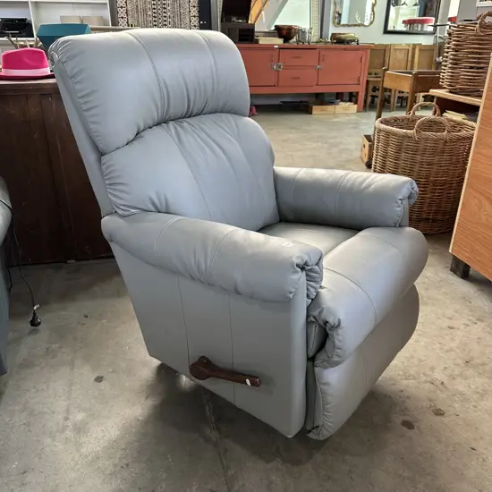 Leather LaZboy recliner on commercial casters - excellent condition