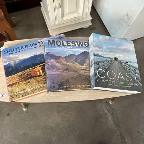 3 large coffee table books - NZ