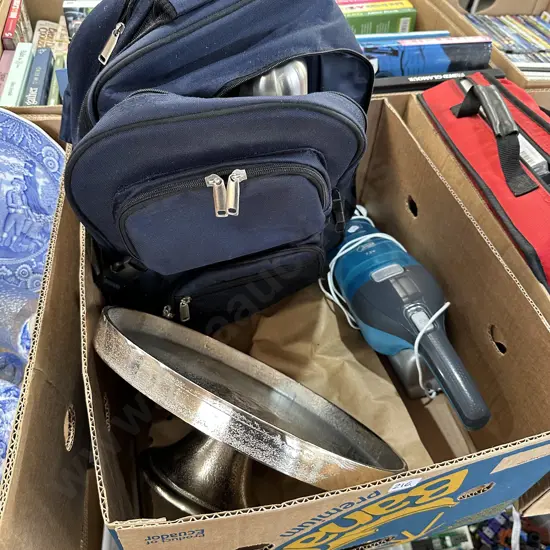 Fruit stand, dustbuster and picnic set