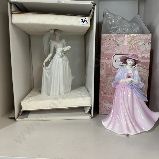 Large boxed Lladro Bride & Coalport figure