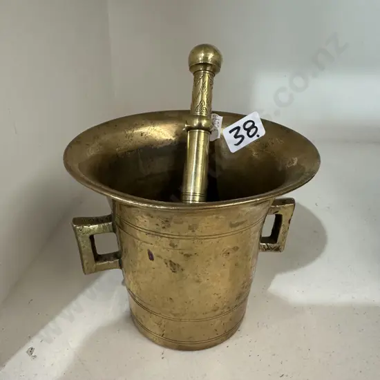 Brass pestle & mortar 105mm