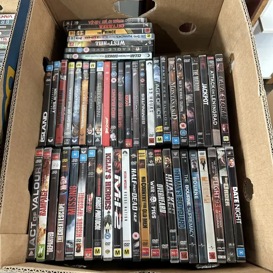 Box of DVDs