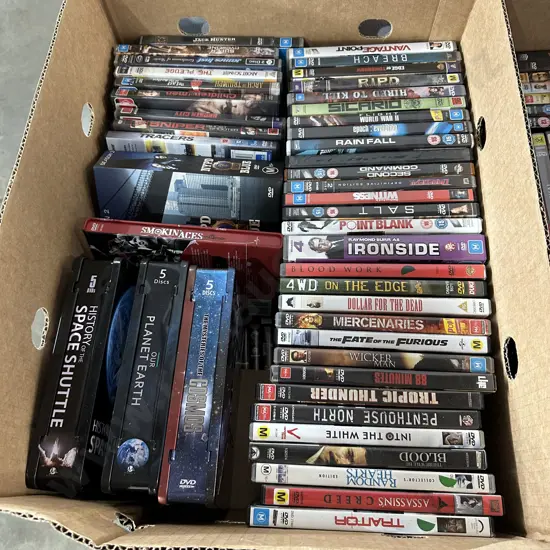 Box of DVDs