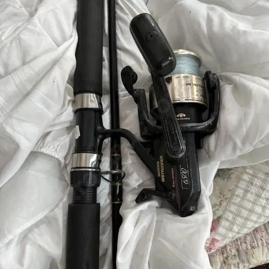 2pc surf caster and Shimano reel
