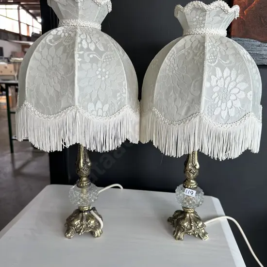 Pr of bedside lamps