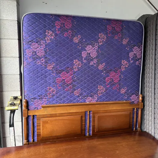 Double bed and headboard