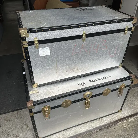 2 x travel trunks