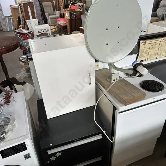 File, cupboard and dish