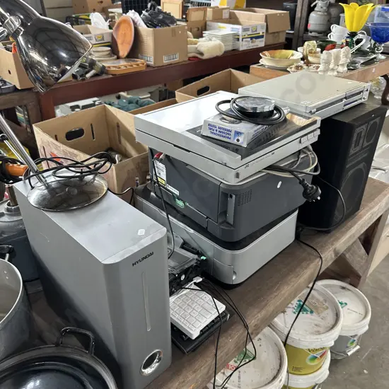 Stereo gear, printer, lamp, pressure tester etc