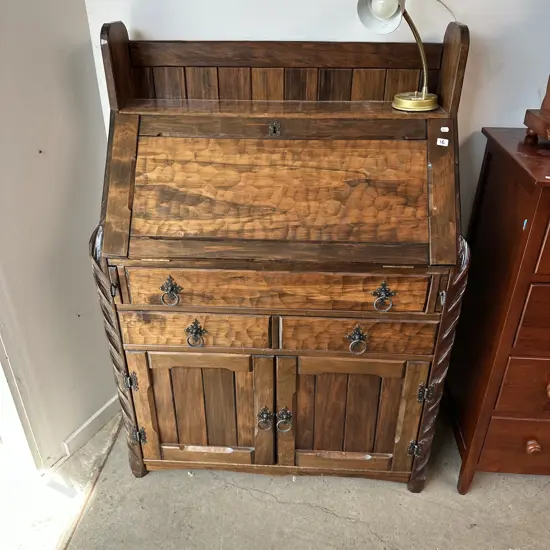 Adze drop front Pine desk