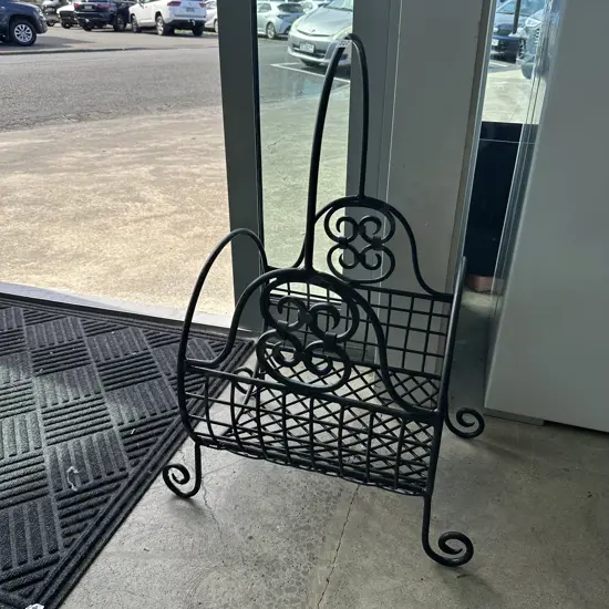 Wrought Iron wood basket