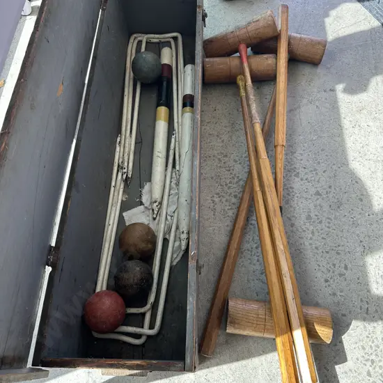 Vintage boxed croquet set