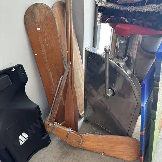 Wooden ores, center boards & rudder