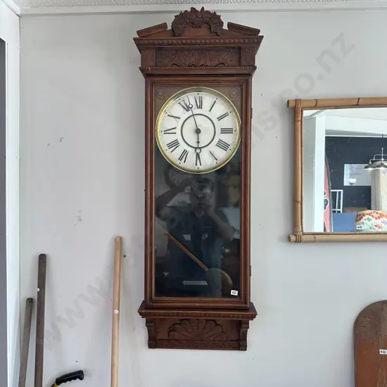 Long Oak cased Gilbert clock USA