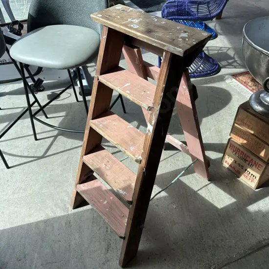 Vintage wooden ladder