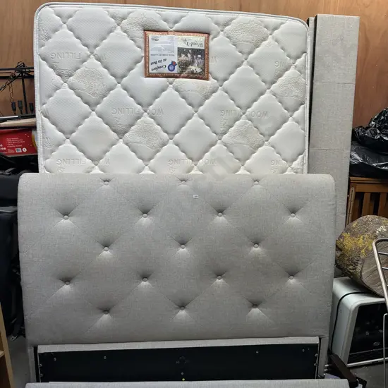 Queen slate bed with headboard