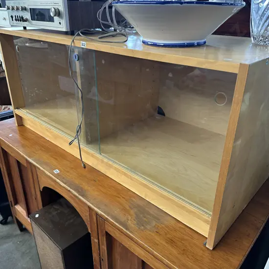 Glass front console