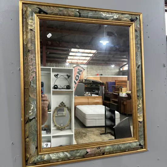 Decorative wooden framed mirror