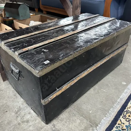 Early tin/wooden  trunk