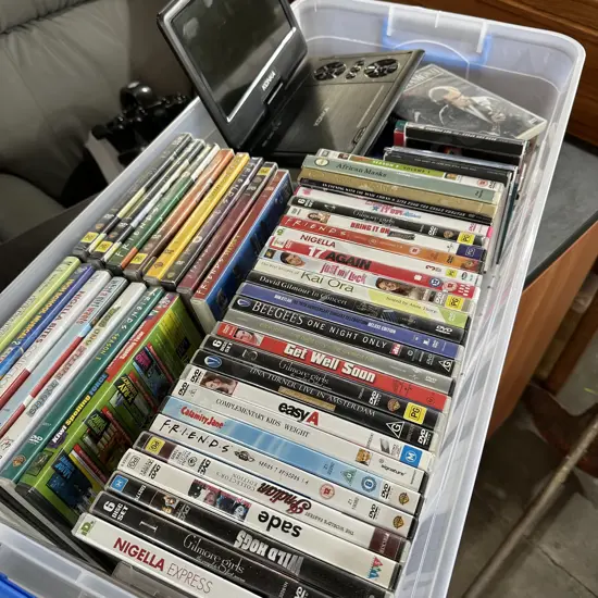 DVDs and player (plus some CDs)