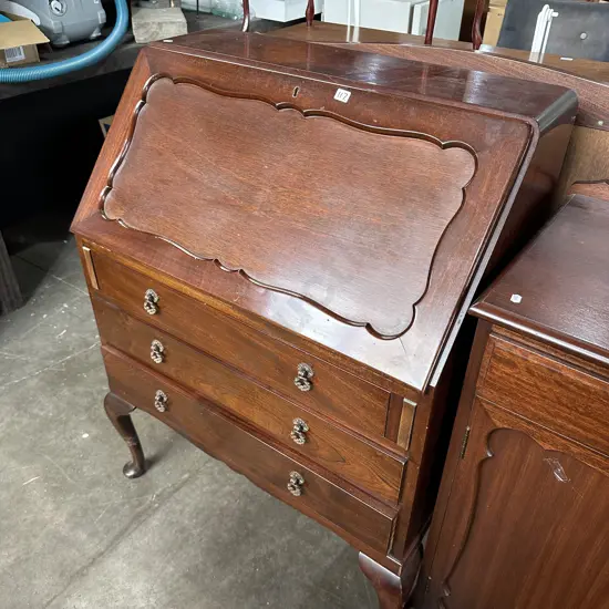 Mahogany drop front desk